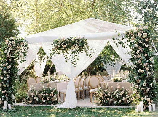 Candlelit magic. Backyard wedding decoration ideas