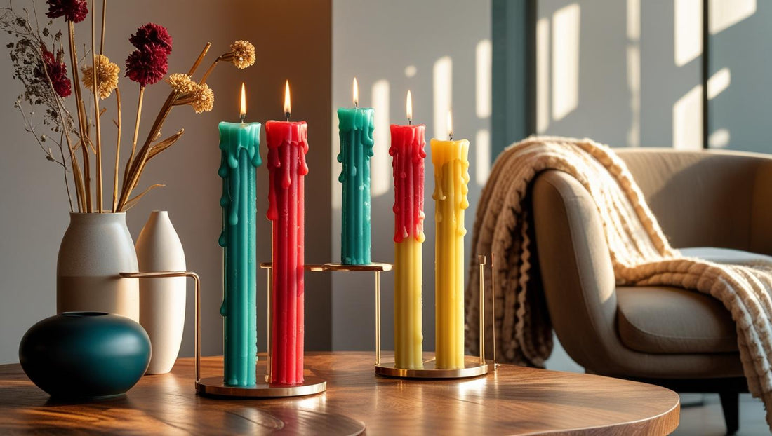 The beauty of color drip candles for unique home decor