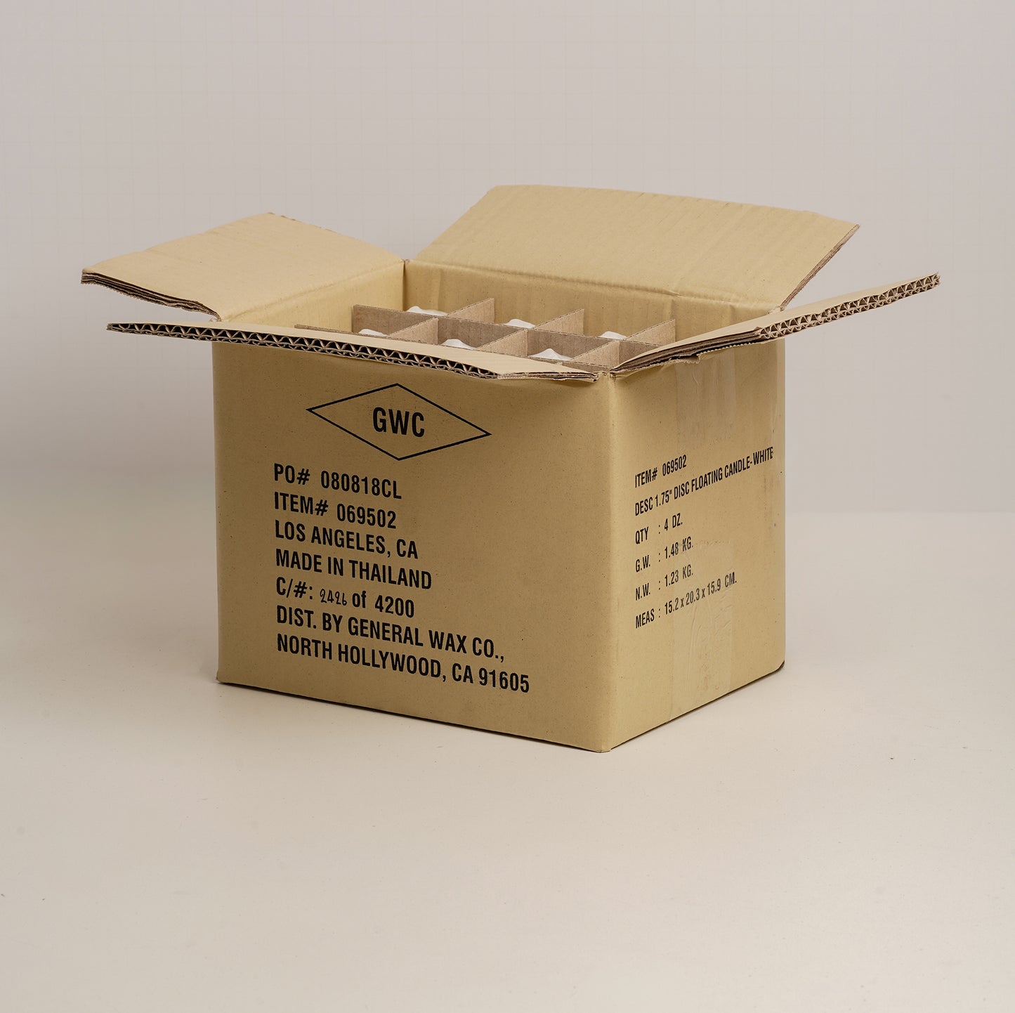 Smooth finish white floating candle