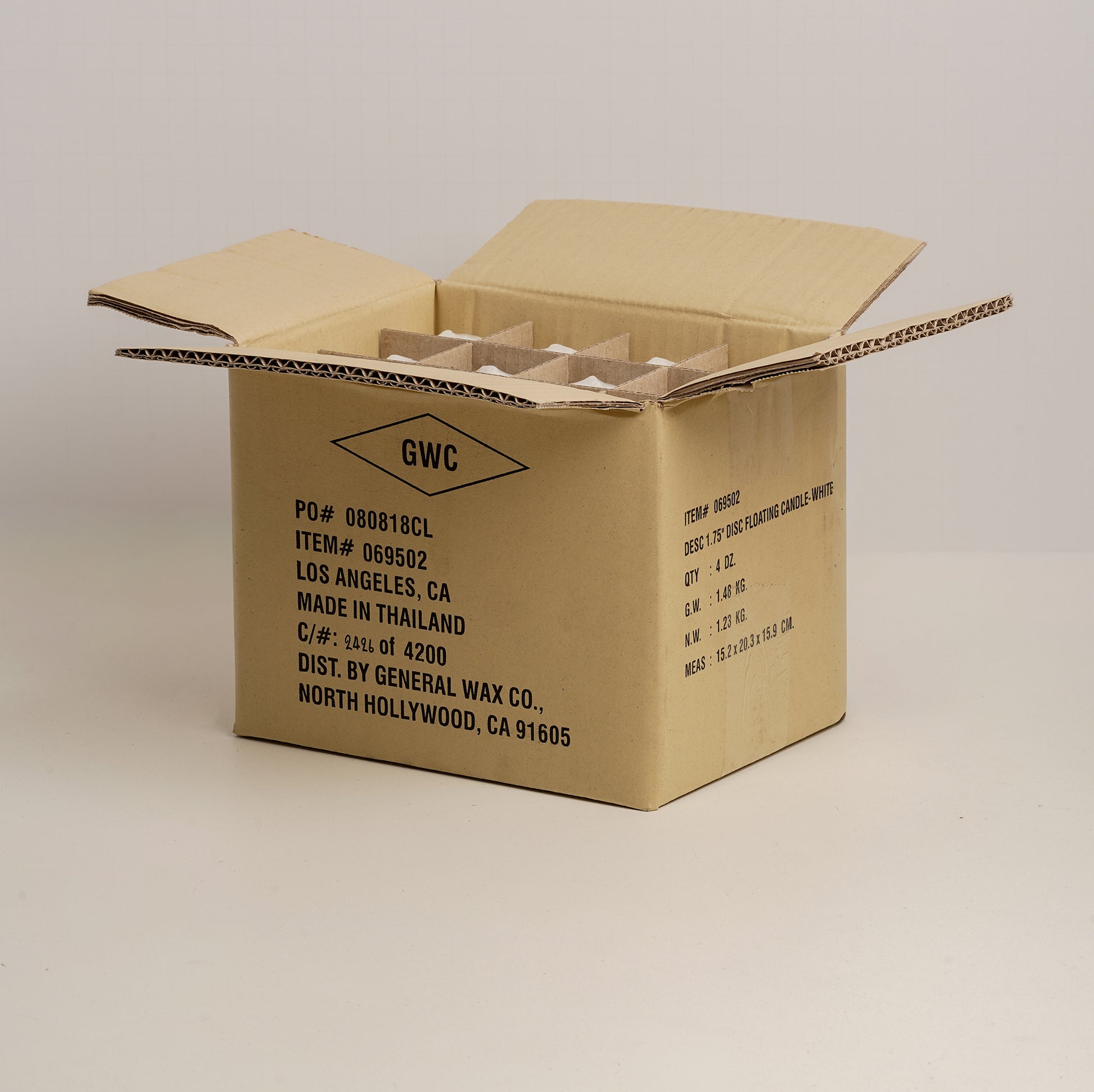 Smooth finish white floating candle