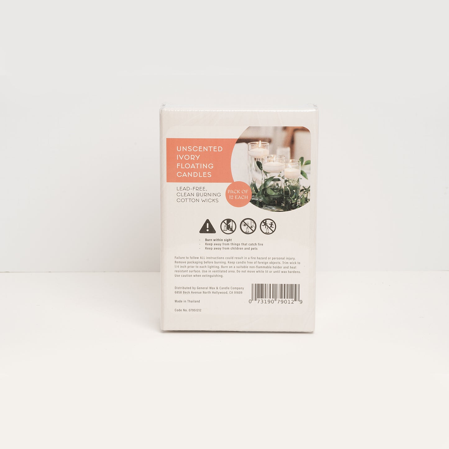 3 inch round ivory floating candles in bulk pack