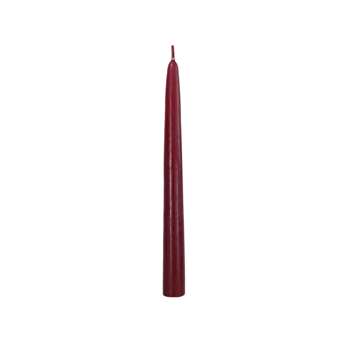 10-inch taper candles burgundy