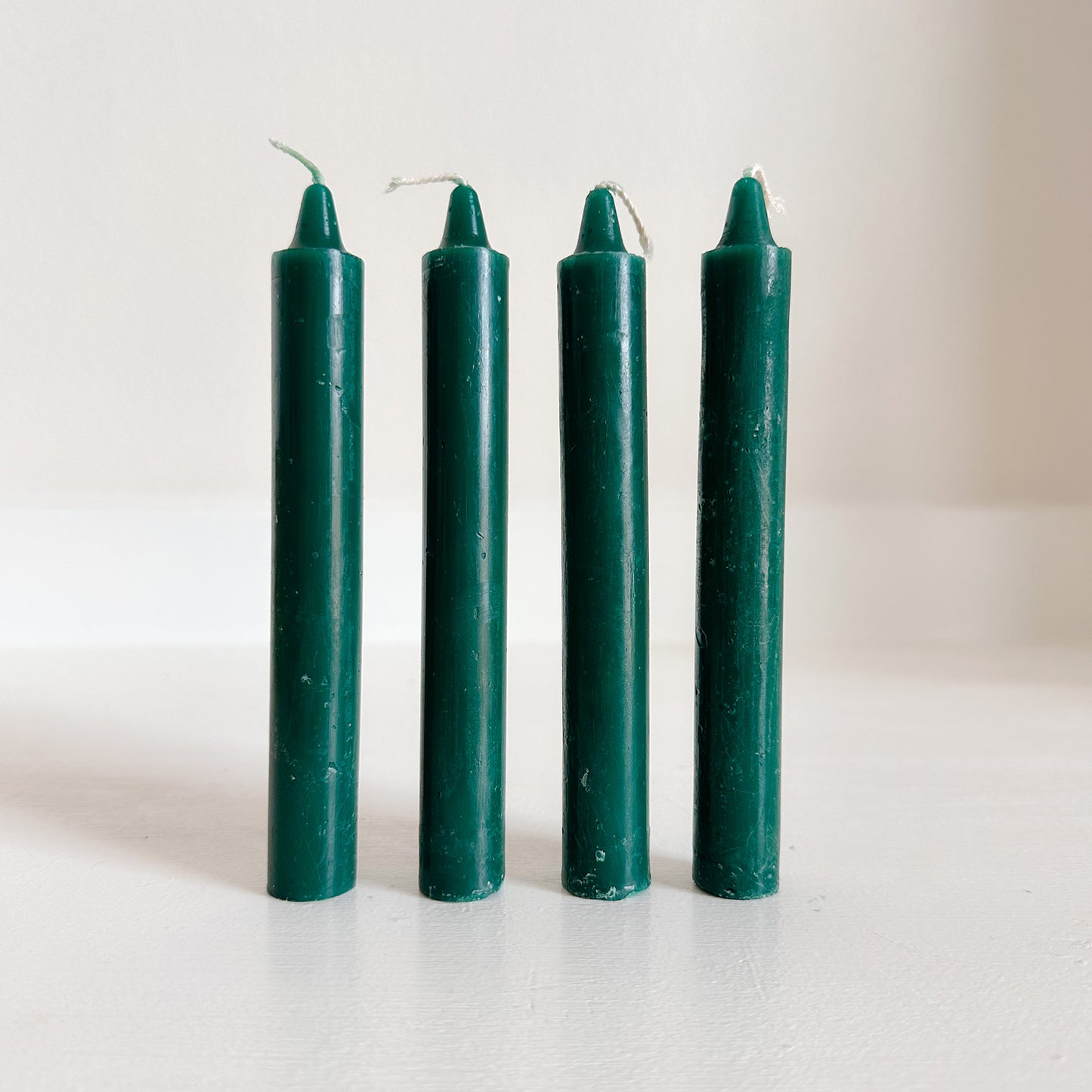 cylindrical household candles hunter green