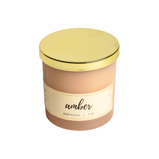amber scented candle