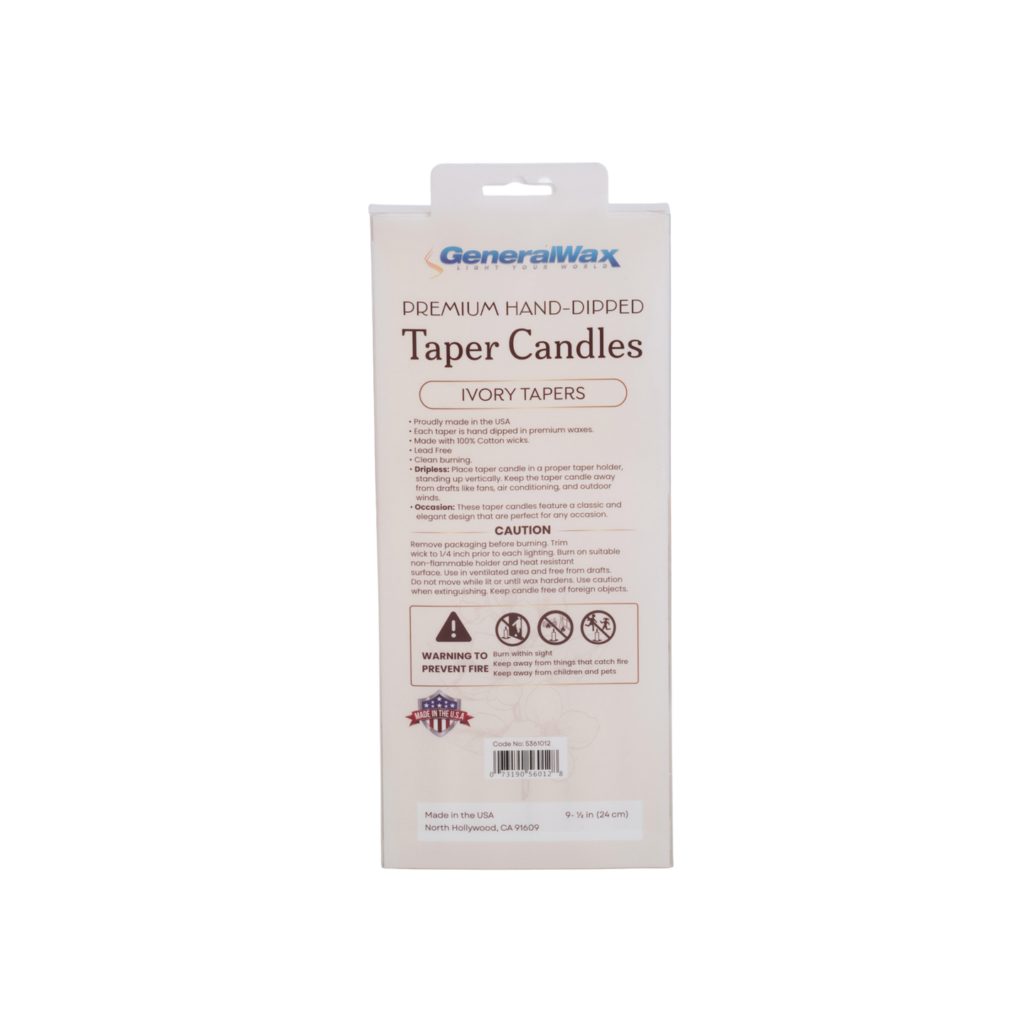 Ivory Taper Candles