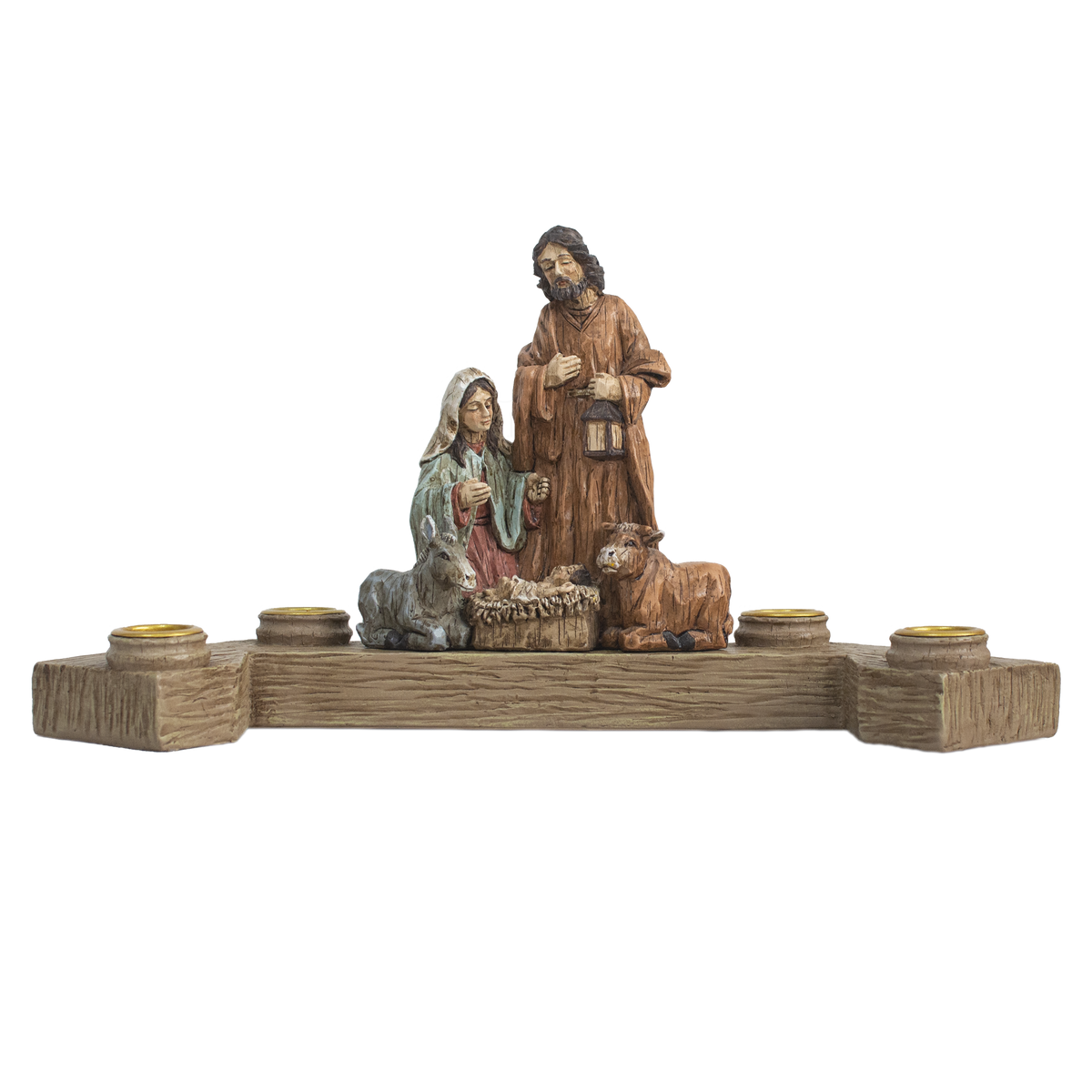 Nativity Advent Taper Candle Holder