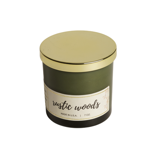 Rustic woods scented candle