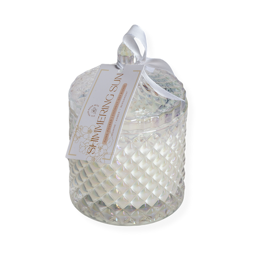 Shimmering sun soy wax jar candle