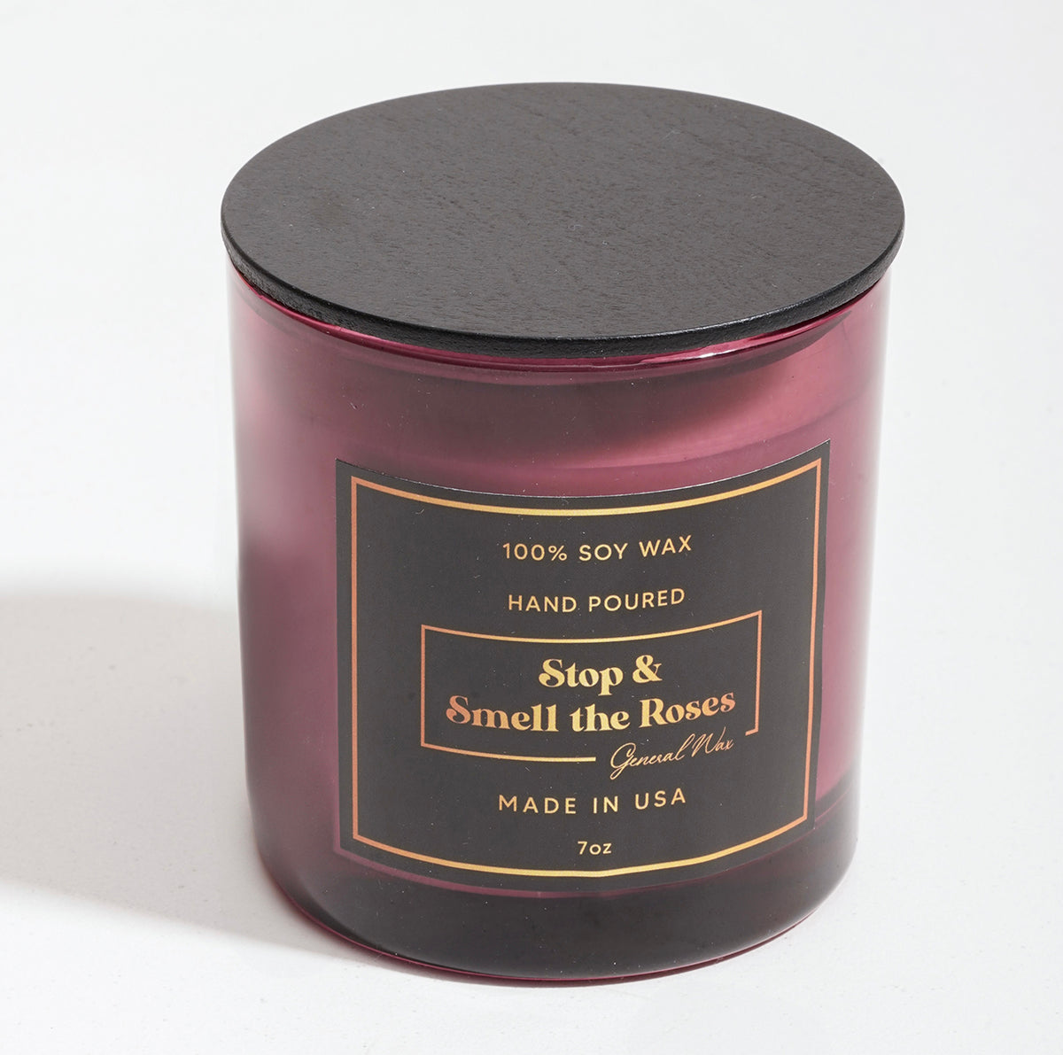 Stop and smell the roses soy candle in a jar