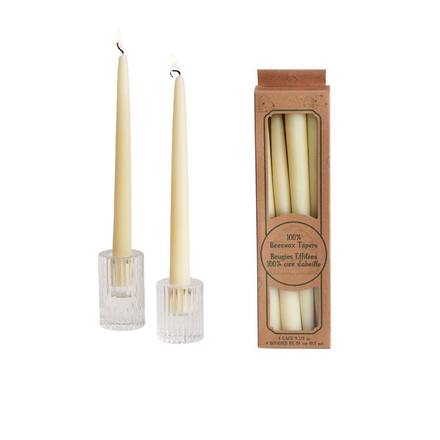 beeswax taper candles