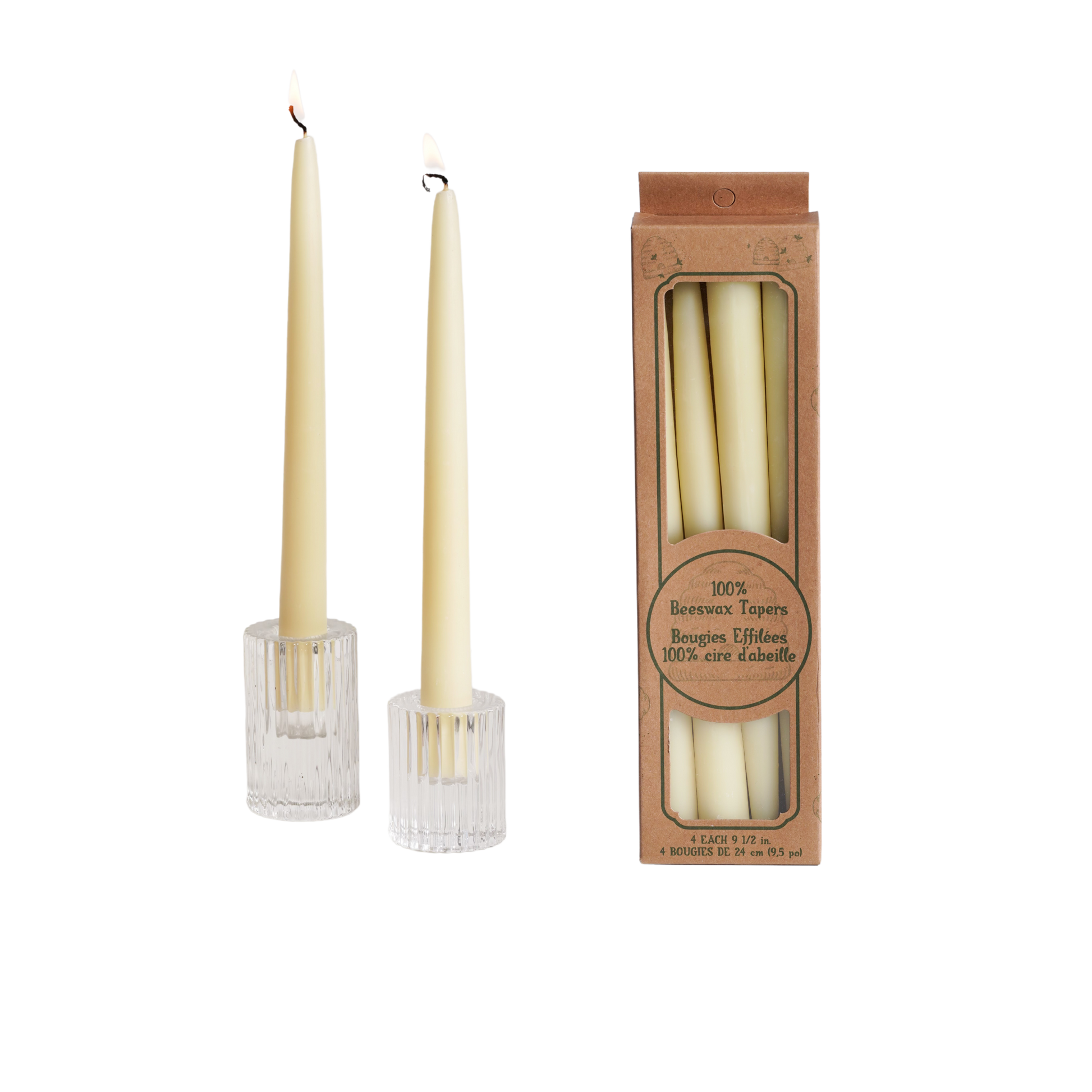 beeswax taper candles