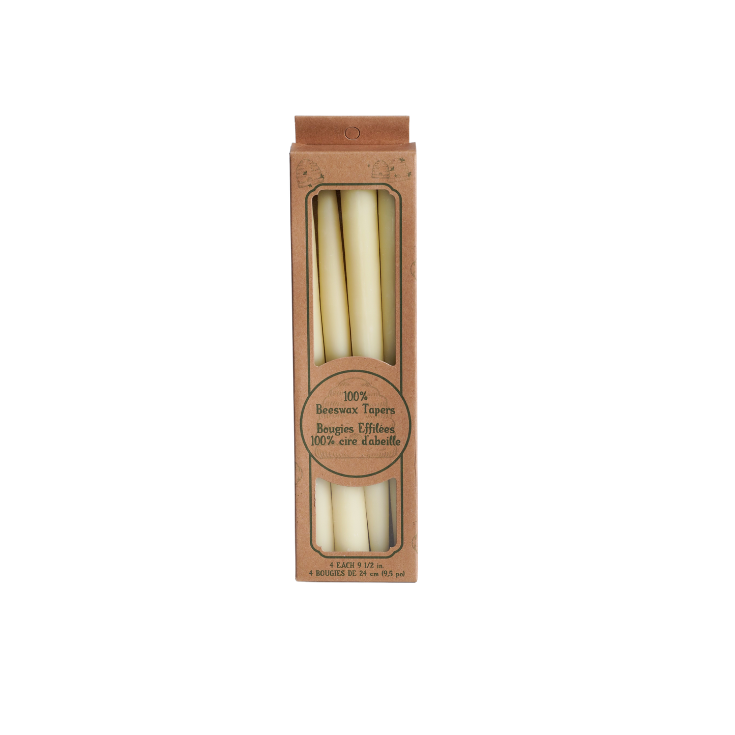 beeswax tapers - box of 4