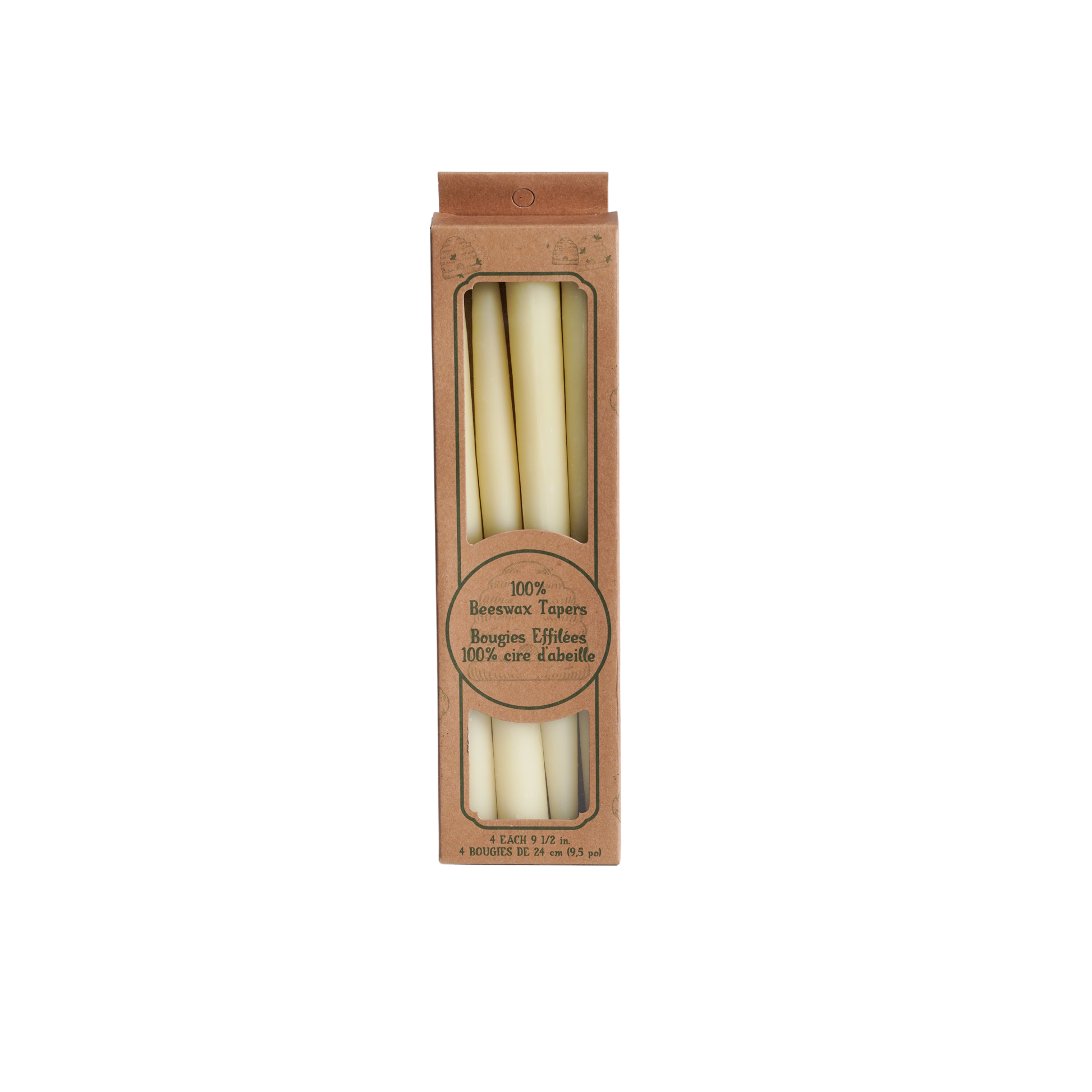 beeswax tapers - box of 4