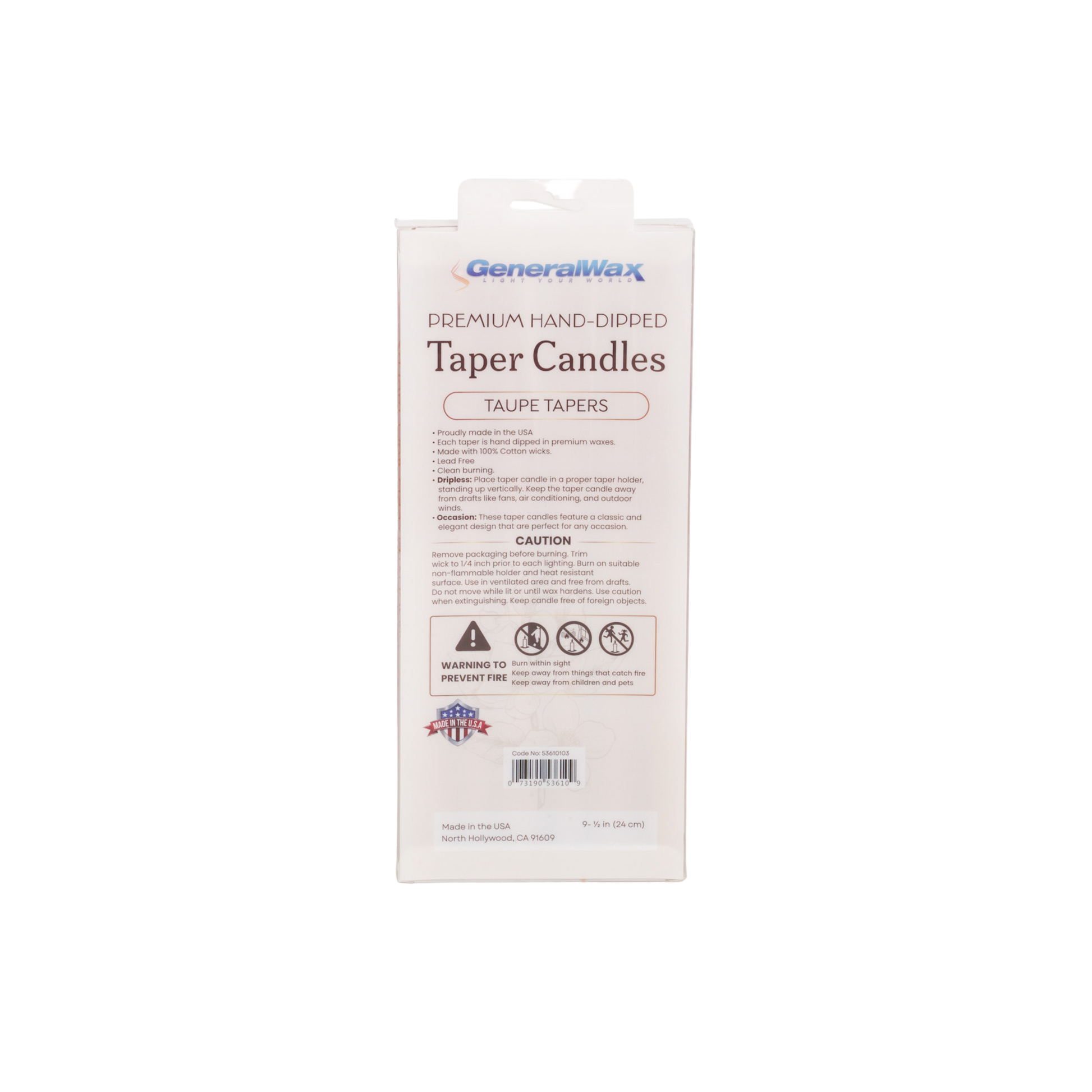 Taupe Taper Candles