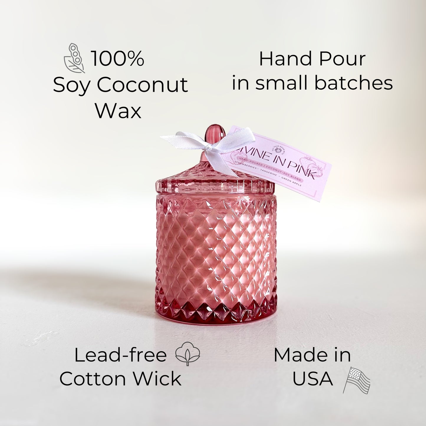 Bougie On A Budget Jar Candle Collection - Divine In Pink