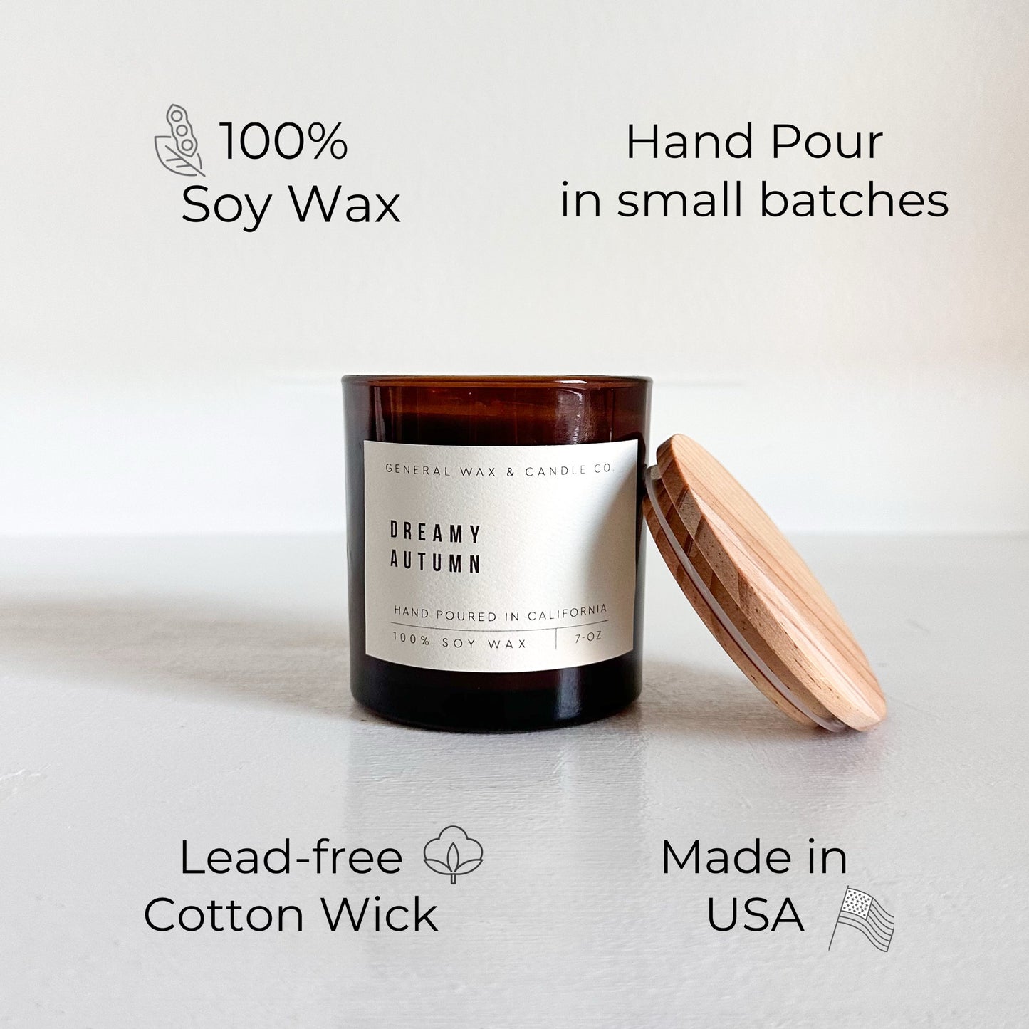 dreamy autumn soy candle in a jar