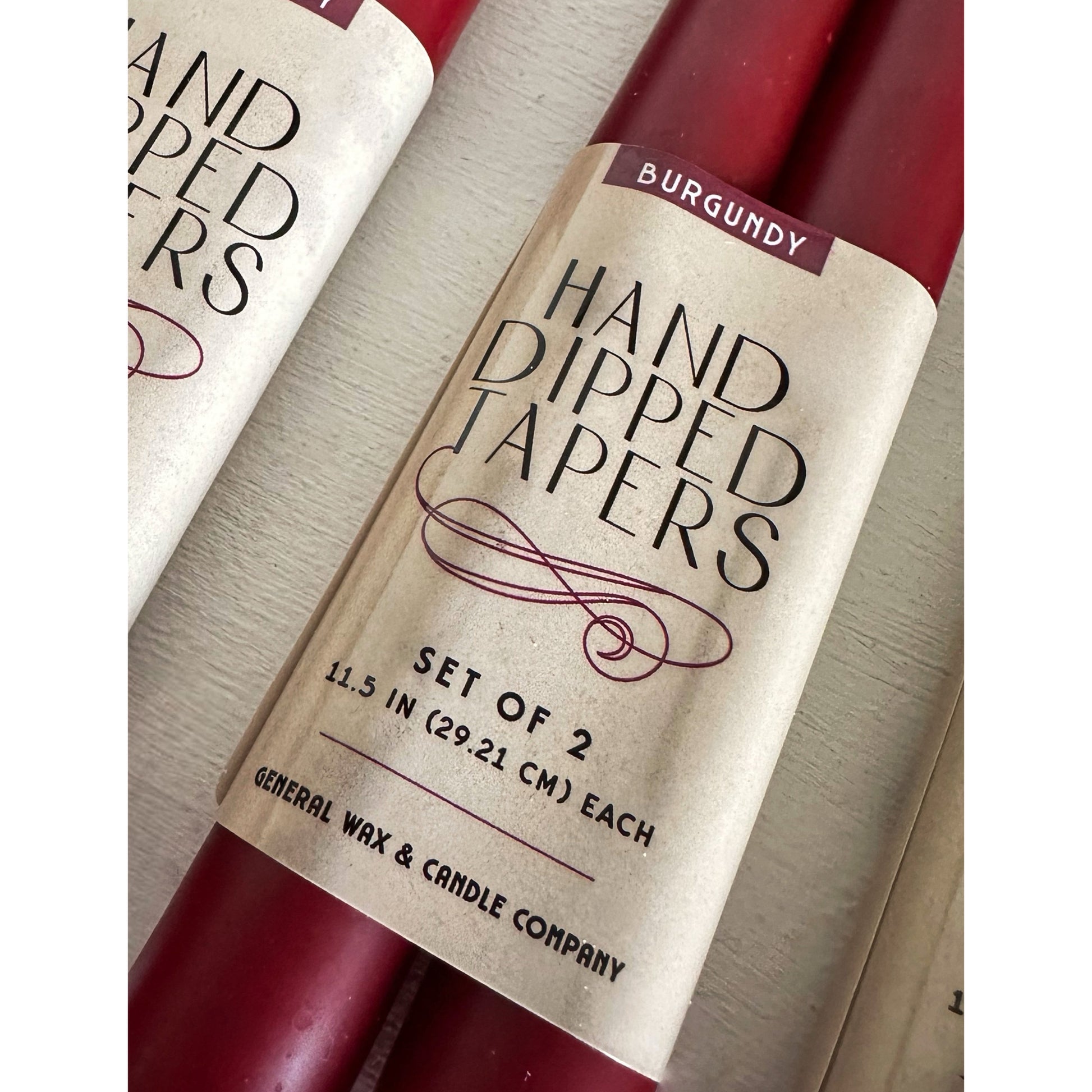 long burgundy taper candles for weddings