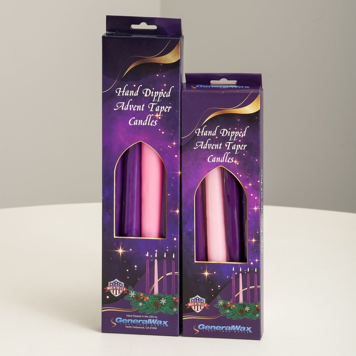 purple and pink advent candles