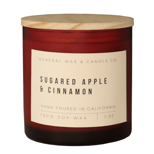 sugared apple candle jar