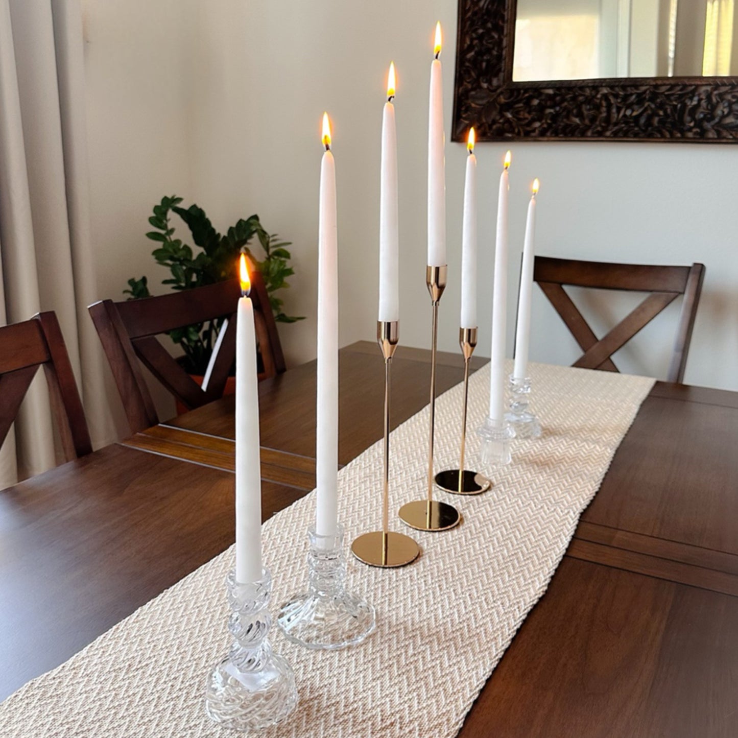 unscented taper candles