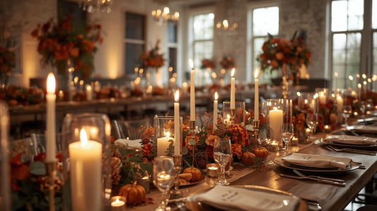 Elegant fall wedding decor ideas with candles that shine 