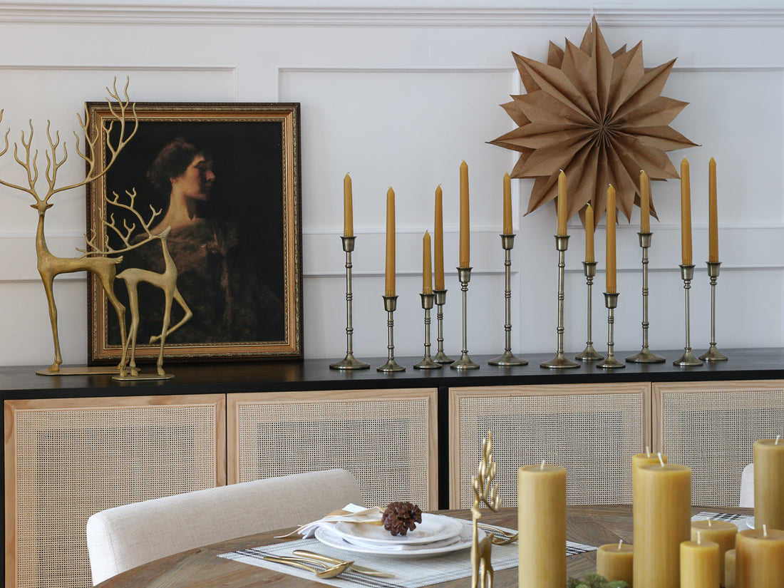 The timeless elegance of beeswax candlesticks