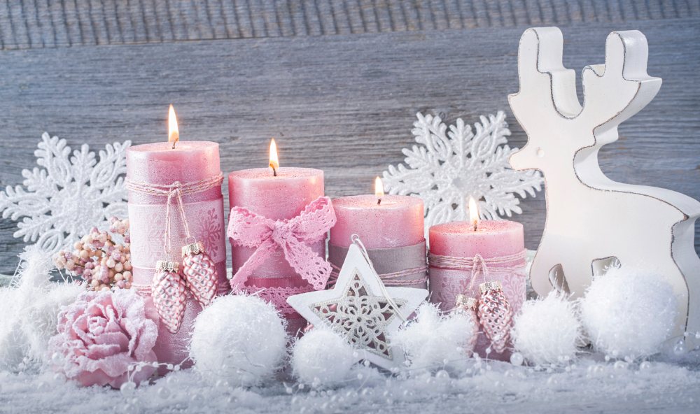 The warmth and charm of winter candles