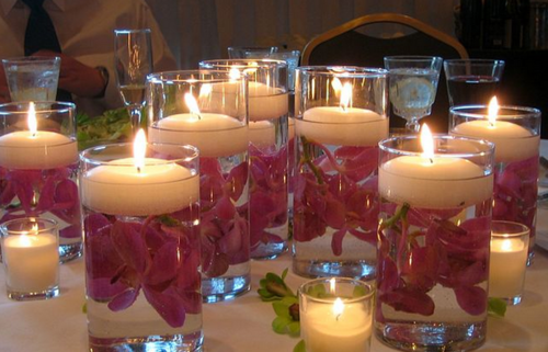 How to make a decorative arrangement with floating candles|floating candles and flowers|Decorative arrangement with floating candles|floating candles Decorative arrangement|Decorative arrangement with floating candles4||