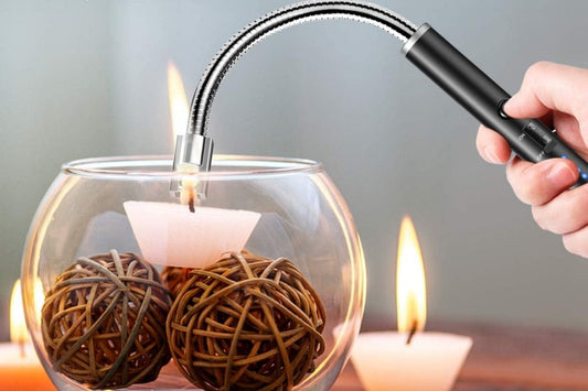 lighting candle with long-reach lighter