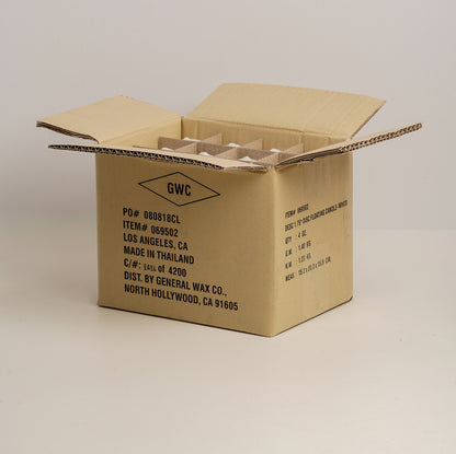 Smooth finish white floating candle