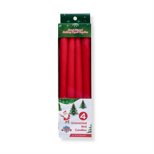 10 inch red taper candles