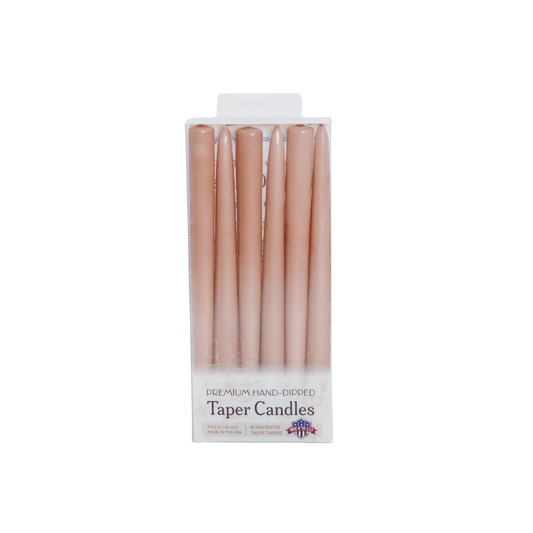 10 inch Taupe Taper Candles