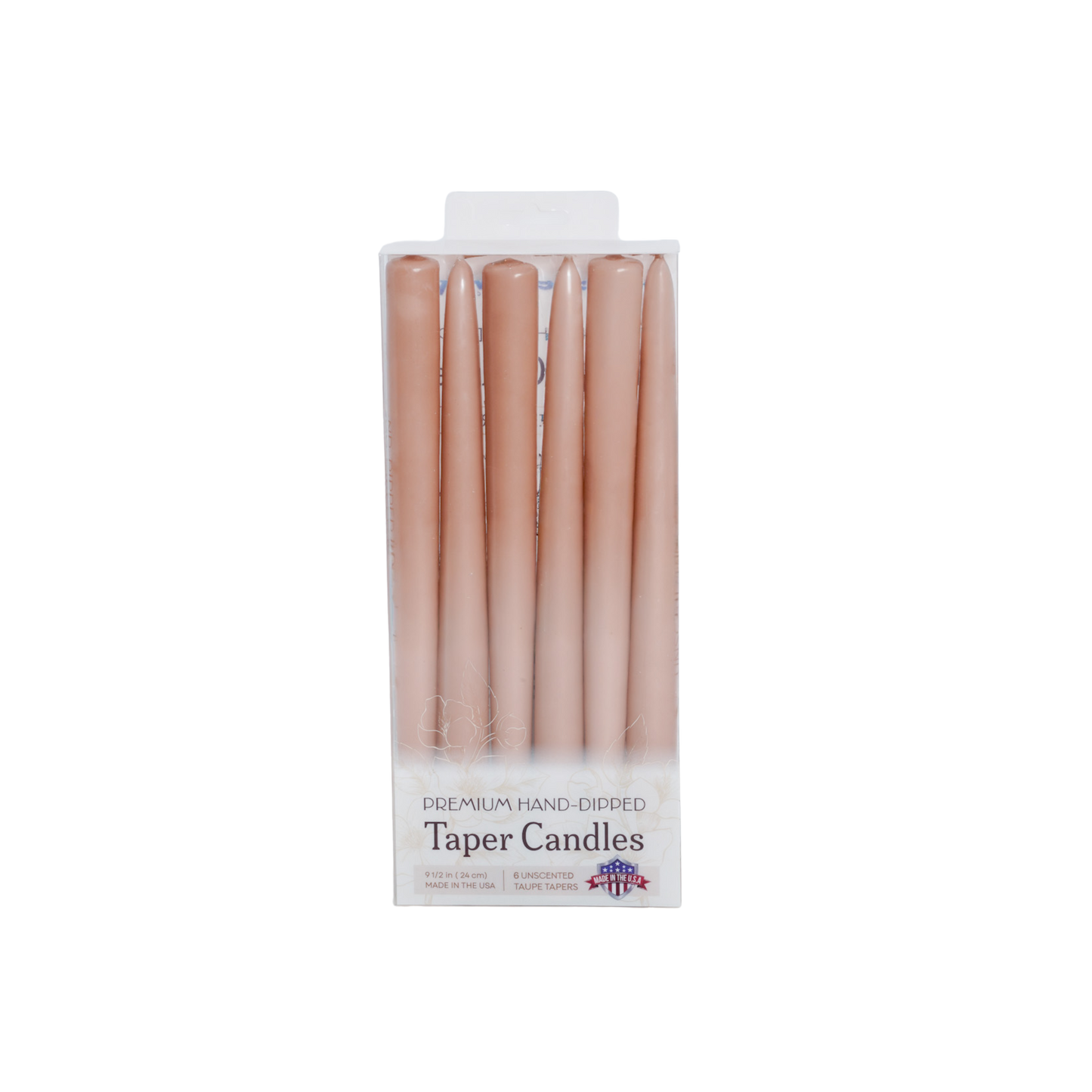 10 inch Taupe Taper Candles