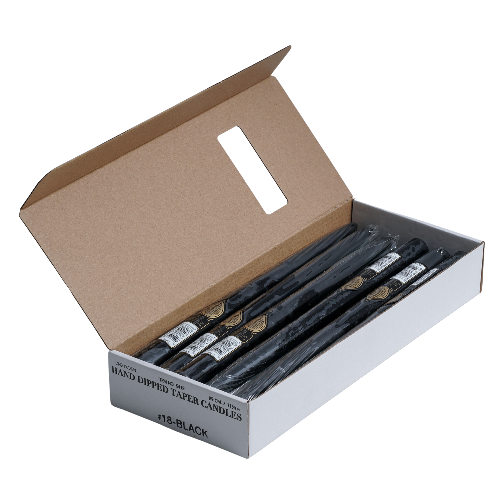 12 inch black taper candles