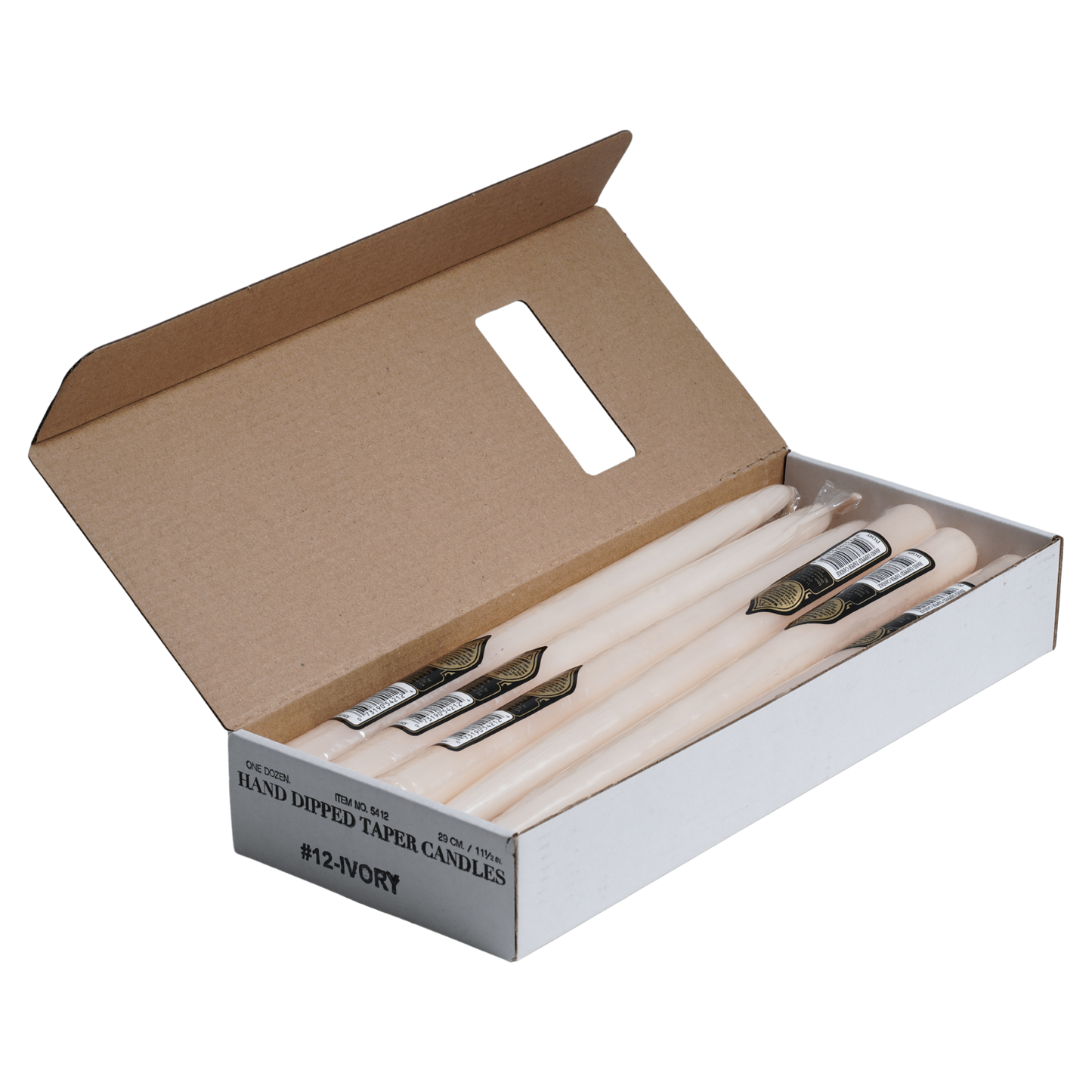 12 inch ivory taper candles set