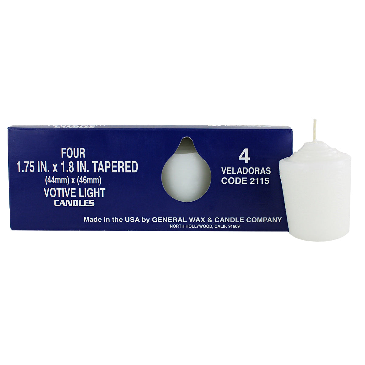 15-HOUR UNSCENTED VOTIVE CANDLE (Pack of 4)