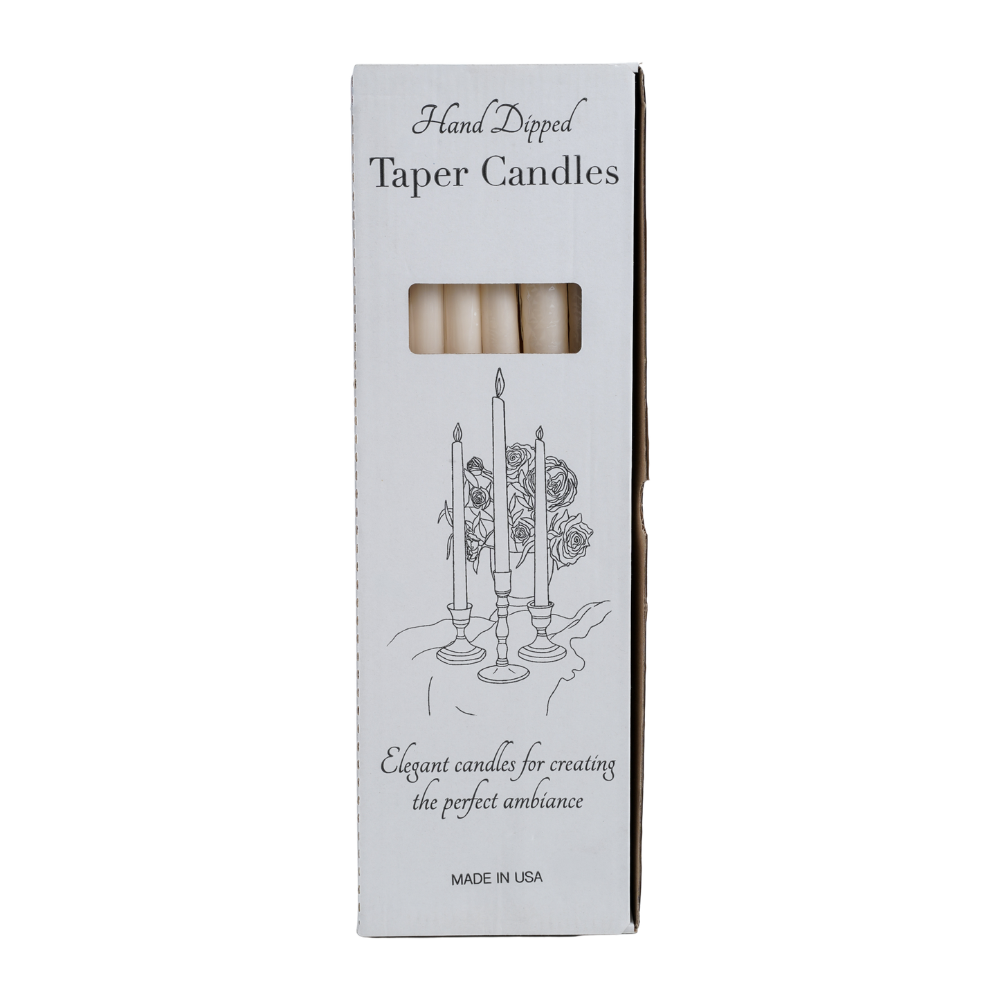 15 inch ivory taper candles set