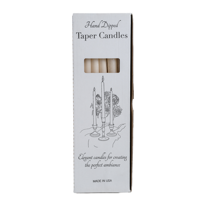 15 inch ivory taper candles set