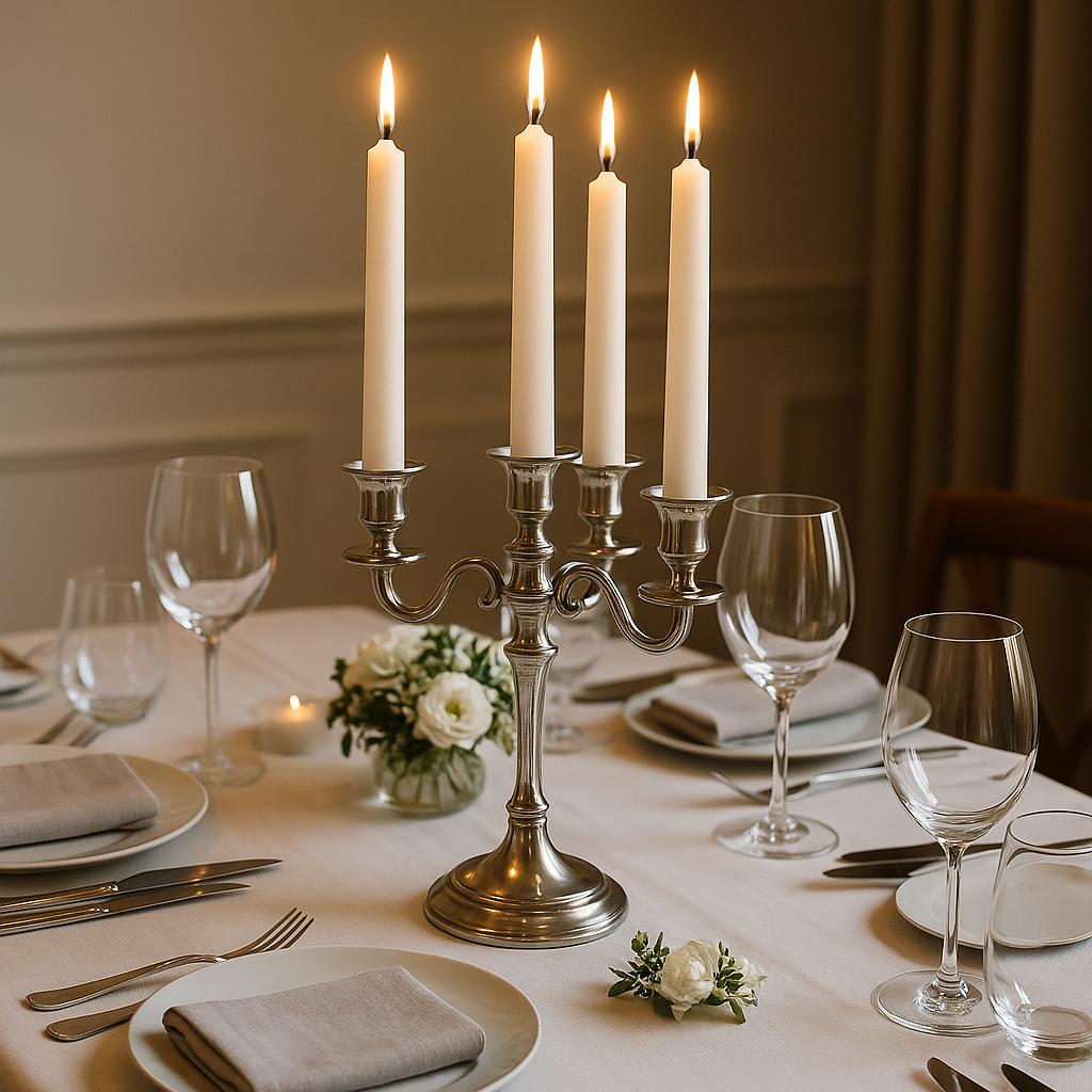 unscented white taper household candles