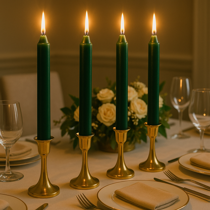 green household taper candles set