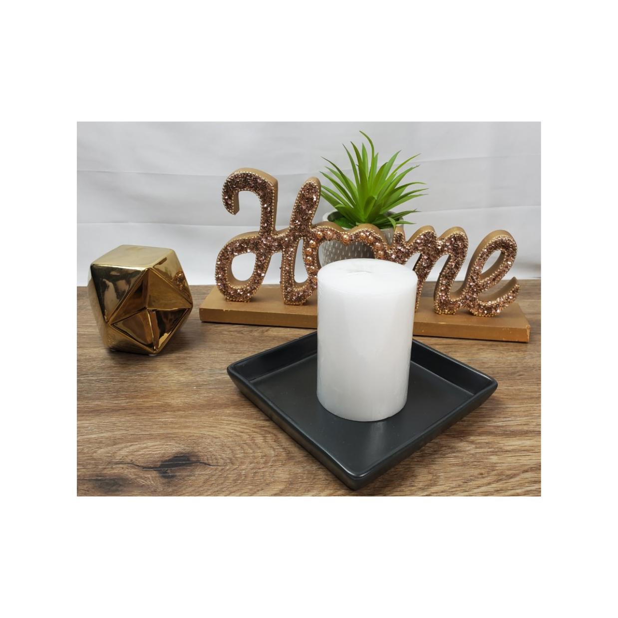 3 x 4 White fireside pillar candles