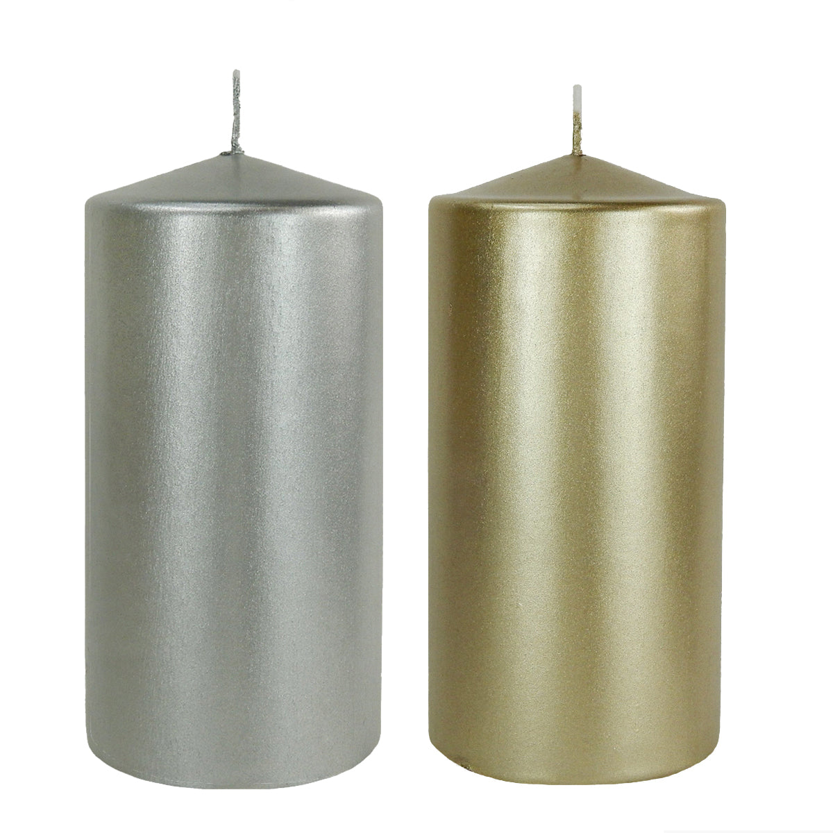 3" x 6" METALLIC PILLAR CANDLES