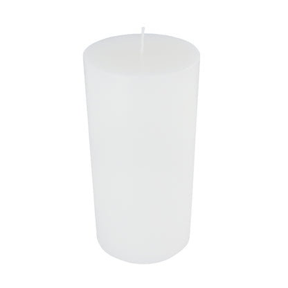 3.8" x 7.8" FIRESIDE WHITE PILLAR CANDLES