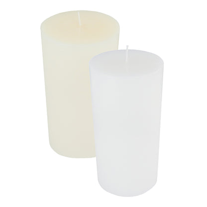 3.8" x 7.8" FIRESIDE WHITE PILLAR CANDLES