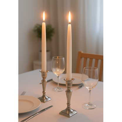 10 inch white taper candle for elegant home decor
