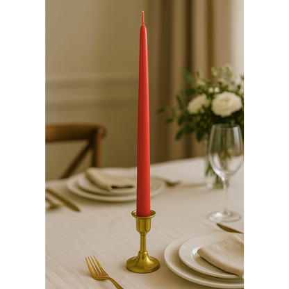 12 inch red taper candle for elegant home décor