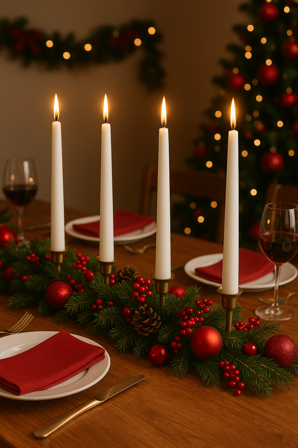 12 inch White and Ivory Taper Candles