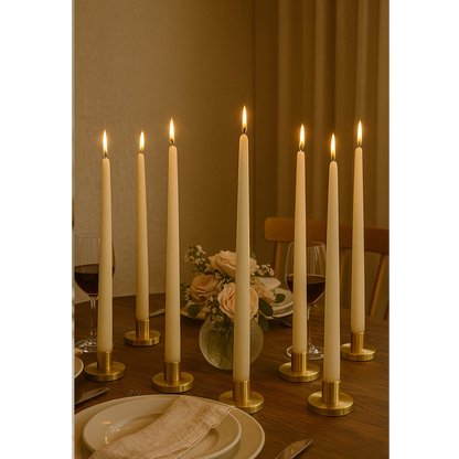 12 inch ivory taper candle for elegant home décor
