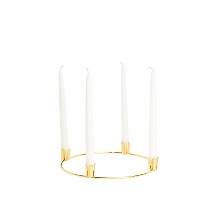 ADVENT TAPER CANDLES in a RING