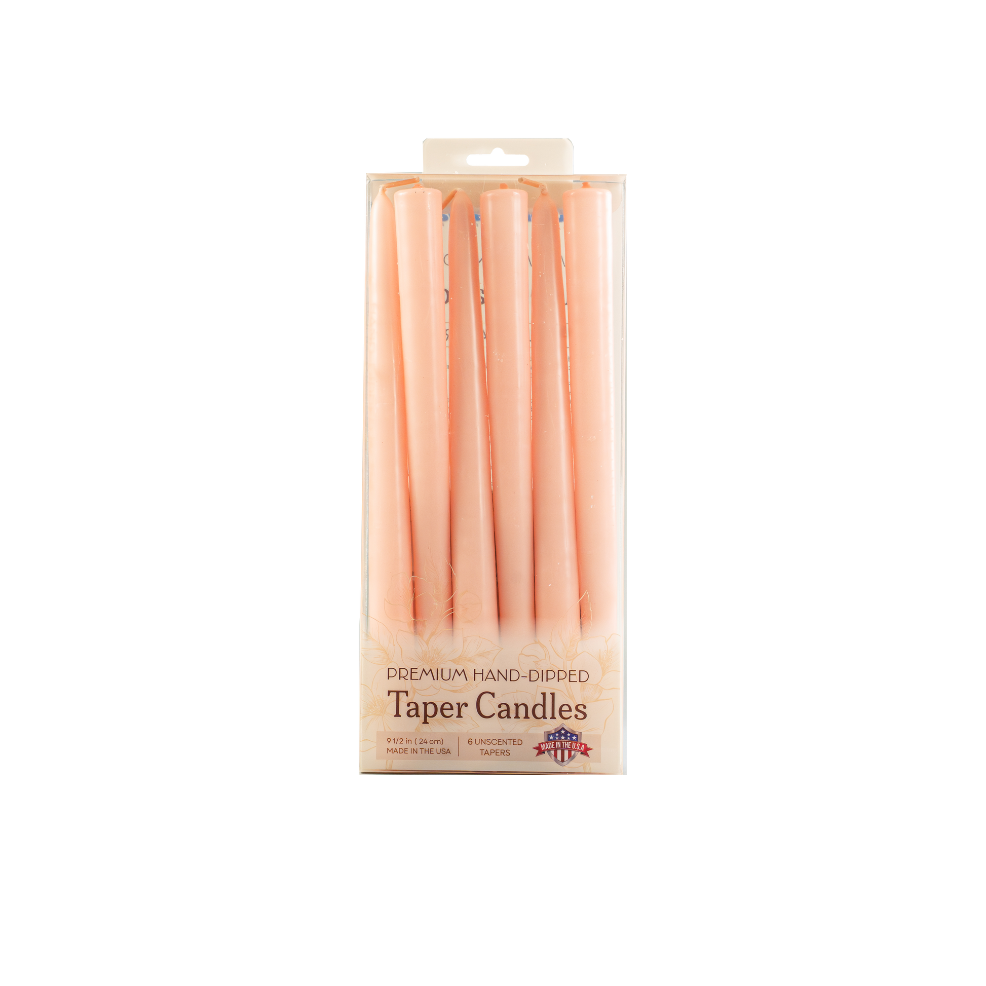 Blush Taper Candles Premium 10 inch